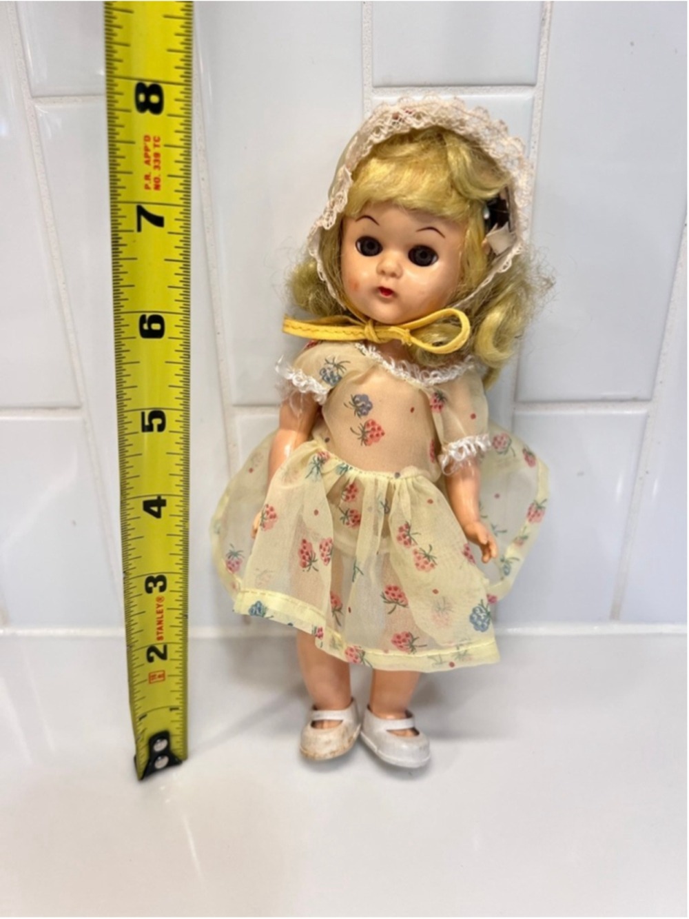Vintage 8" Walker Doll Blonde Hair 1950's Sleep Eyes Head Moves - Picture 2 of 5